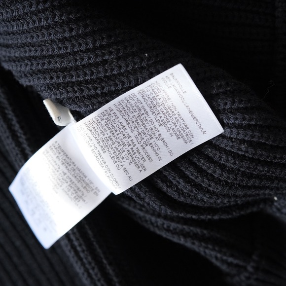 Bottega Veneta Ribbed Full Zip Cardigan Sweater Mens Black Blue Knit Luxury L - Picture 6 of 10